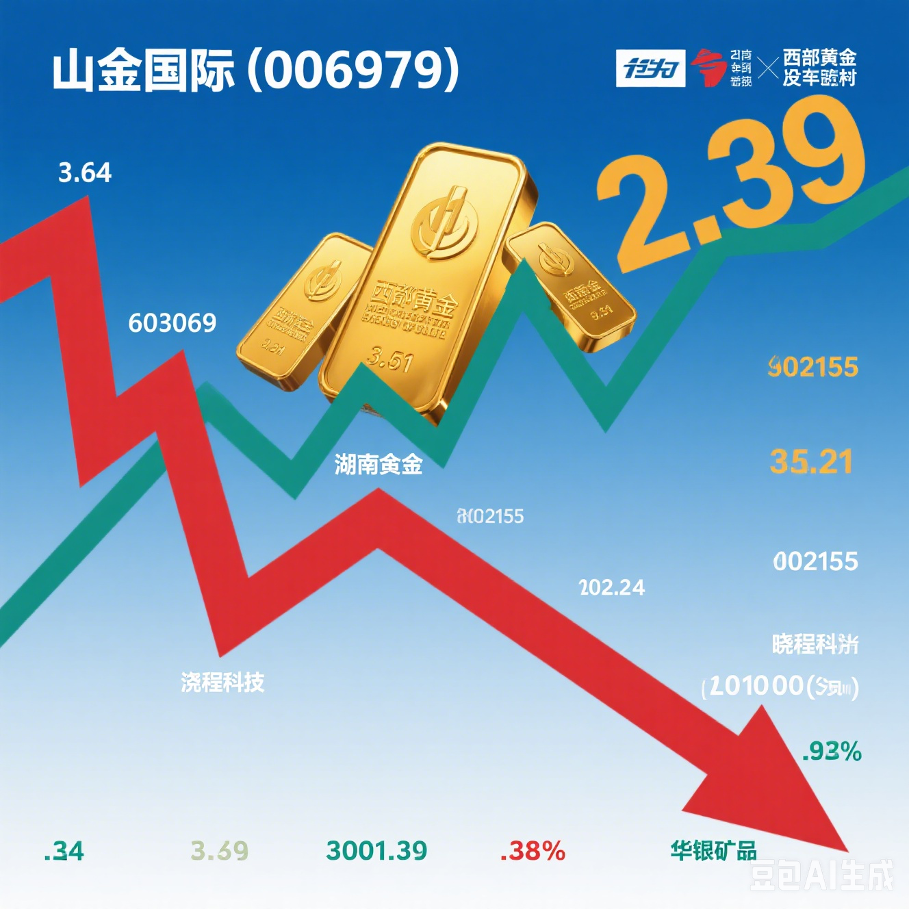 黄金市场走势示意图
